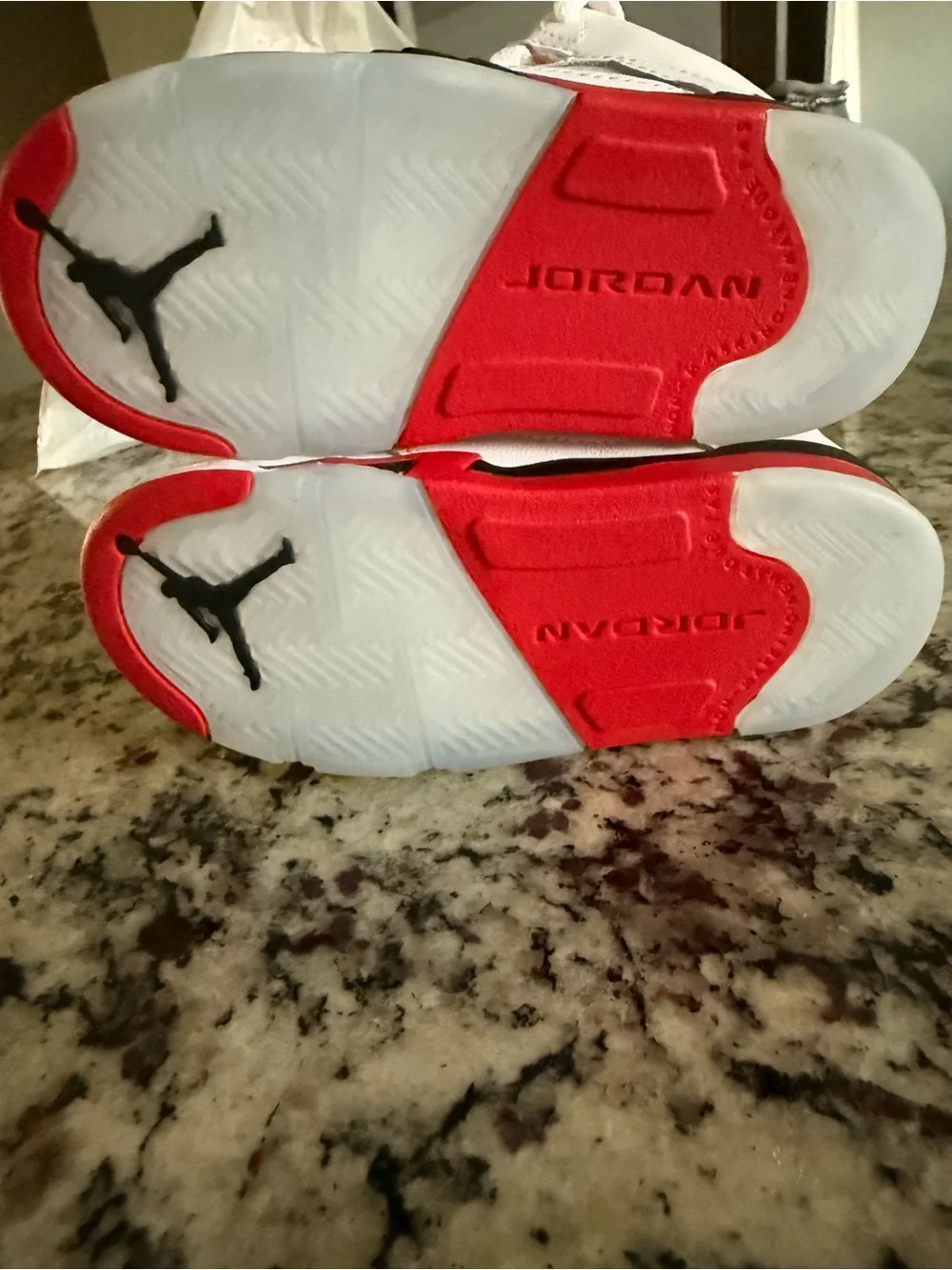 Nike Kids White and Red High-Top Sneakers